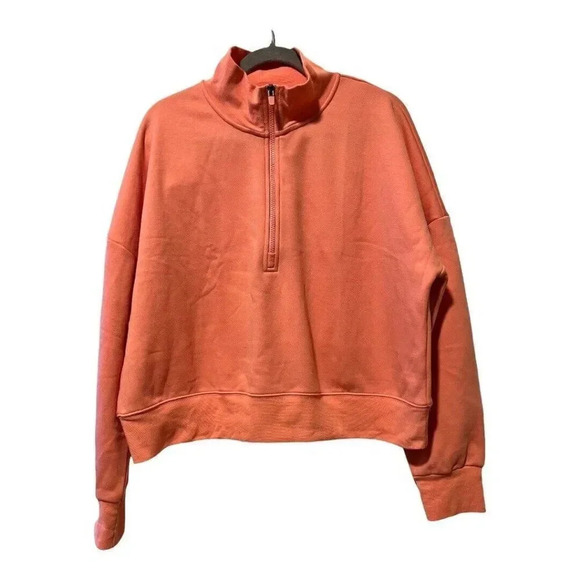 Fabletics Catarina Pullover Sweatshirt Half Zip Mock Neck Cropped Sz XXL - Picture 1 of 10